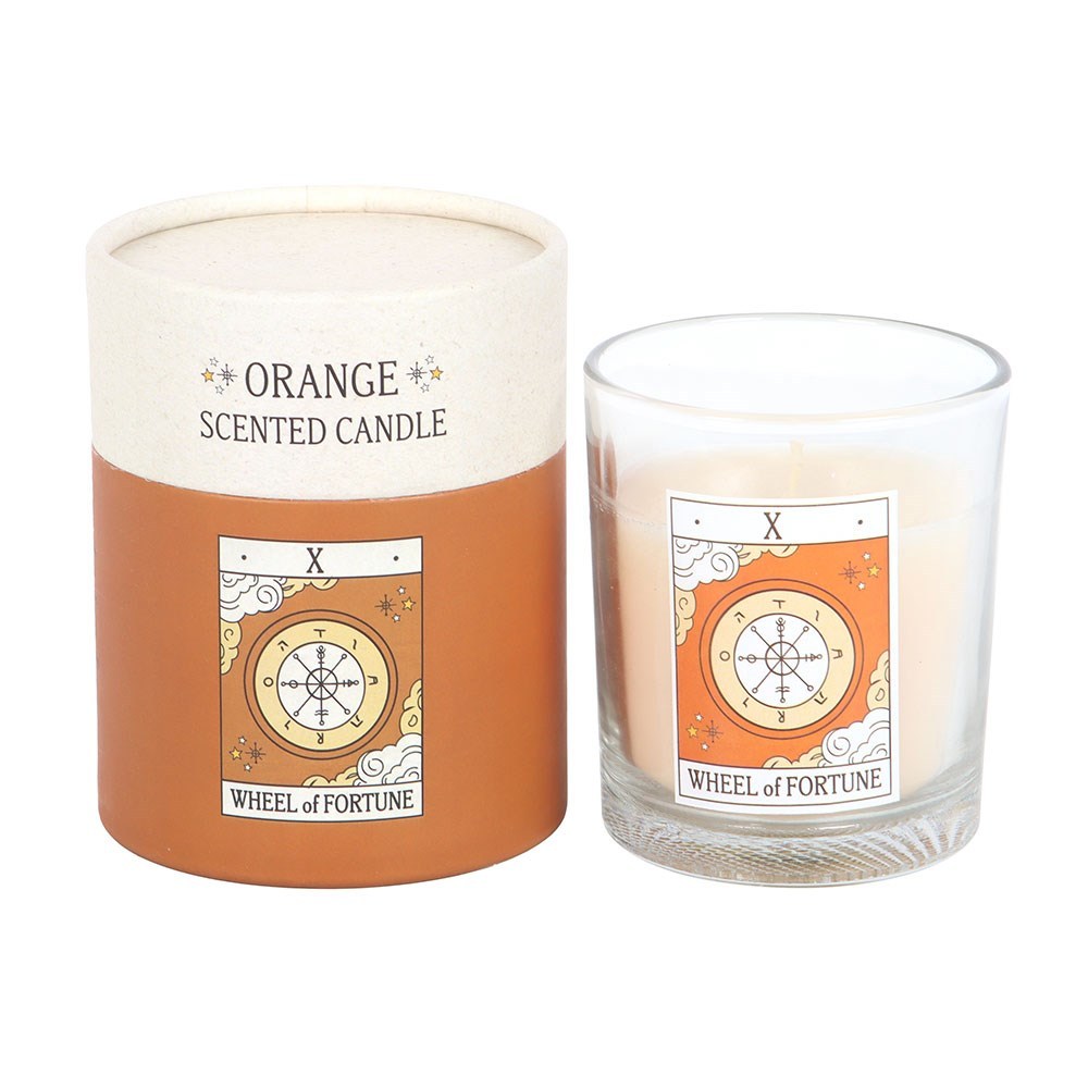 Something Different - The Wheel of Fortune Vintage Tarot Orange Scented Candle - Multicolours